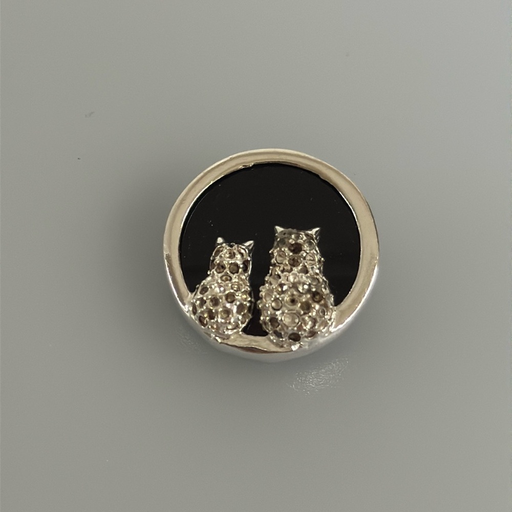 925 Sterling Silver Cat Brooch ✨